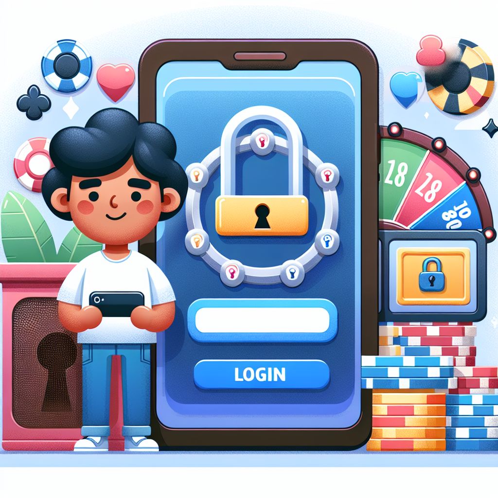 555bat login interface with secure padlock and gaming characters